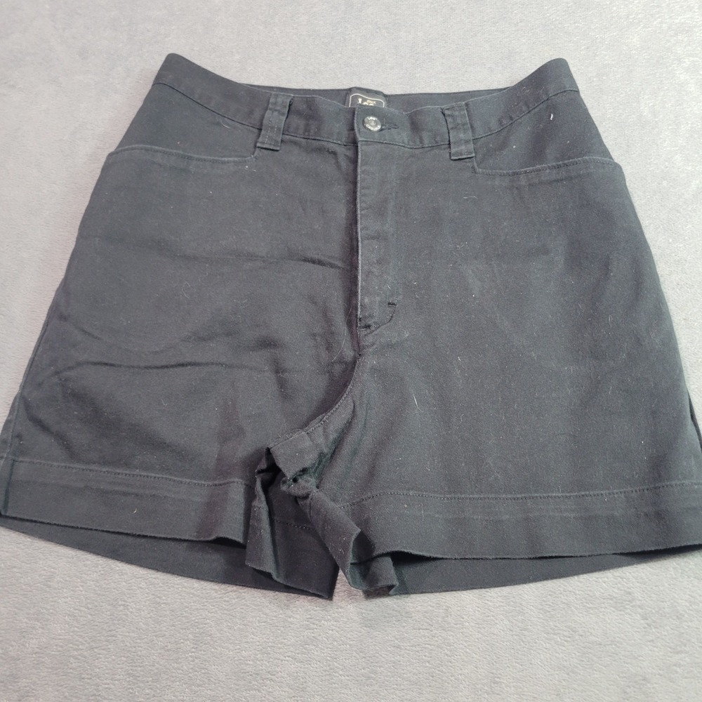 Lee Shorts Womens 10M Black High Rise Casual‎ Stretch Cotton Blend 497-6001